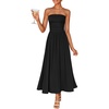 image:imageZESICA Womens Strapless Formal Wedding Guest Midi SundressBlack