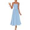 image:imageZESICA Womens Strapless Formal Wedding Guest Midi SundressBlue