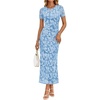 image:imageZESICA Womens Summer Bodycon Wedding Guest Midi DressesBlue