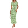 image:imageZESICA Womens Summer Bodycon Wedding Guest Midi DressesGreen