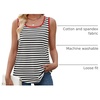 image:imageZESICA Womens Summer Casual Striped Tank Top Sleeveless Scoop Neck Loose Fit Color Block Tops 2026 Fashion Clothes