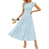 image:imageZESICA Womens Summer Floral Boho Smocked Flowy Maxi DressBlue