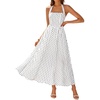 image:imageZESICA Womens Summer Floral Halter Off the Shoulder Maxi DressPoint White