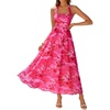 image:imageZESICA Womens Summer Floral Halter Off the Shoulder Maxi DressRose