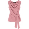image:imageZESICA Womens Summer Sleeveless Business Casual Wrap Tank TopsPink