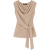 image:imageZESICA Womens Summer Sleeveless Business Casual Wrap Tank TopsSand