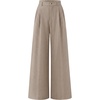 image:imageZESICA Womens Wide Leg Striped Business Work Palazzo PantsKhaki