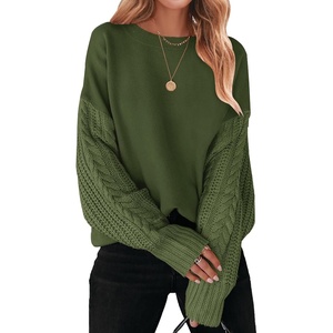 image:imageZESICA 2026 Fall Sweaters for Women Cable Knit Oversized OutfitsArmygreen