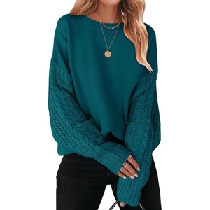 image:imageZESICA 2026 Fall Sweaters for Women Cable Knit Oversized OutfitsTeal