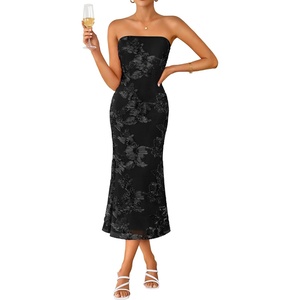 image:imageZESICA 2026 Summer Strapless Floral Cocktail Wedding Guest Dress for WomenDim