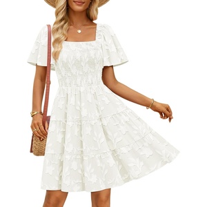image:imageZESICA Womens 2026 Summer Boho Floral Flowy Mini DressesWhite