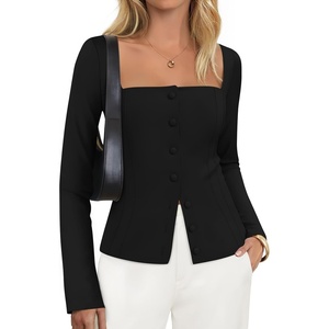 image:imageZESICA Womens Business Casual Fitted Blazers Office OutfitsBlack