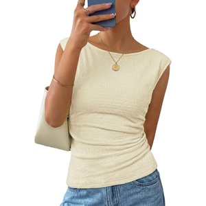 image:imageZESICA Womens Cute Summer Tops 2026 Going Out Tank TopApricot