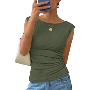 image:imageZESICA Womens Cute Summer Tops 2026 Going Out Tank TopArmygreen