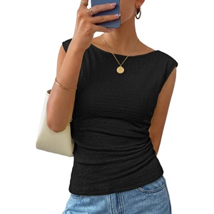 image:imageZESICA Womens Cute Summer Tops 2026 Going Out Tank TopBlack