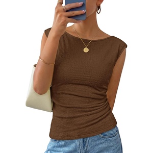 image:imageZESICA Womens Cute Summer Tops 2026 Going Out Tank TopCoffee