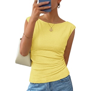 image:imageZESICA Womens Cute Summer Tops 2026 Going Out Tank TopYellow