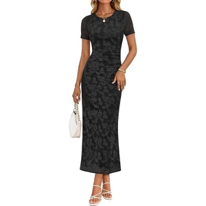 image:imageZESICA Womens Summer Bodycon Wedding Guest Midi DressesBlack