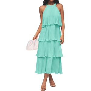 image:imageZESICA Womens Summer Halter Ruffle Wedding Guest Midi DressesMint