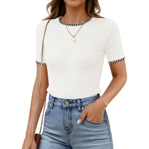 image:imageZESICA Womens Summer Short Sleeve Business Casual TopsIvory