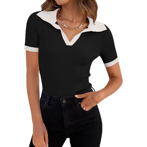 image:imageZESICA Womens Summer Short Sleeve T Shirts Work Office TopsDim