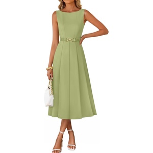 image:imageZESICA Womens Summer Sleeveless 2026 Formal Cocktail Party Midi DressesLightgreen