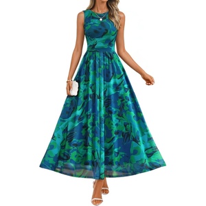 image:imageZESICA Womens Summer Sleeveless Floral Wedding Guest Maxi DressDarkgreen