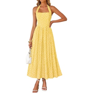 image:imageZESICA Womens Summer Sleeveless Floral Wedding Guest Maxi DressLightyellow