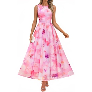 image:imageZESICA Womens Summer Sleeveless Floral Wedding Guest Maxi DressPink