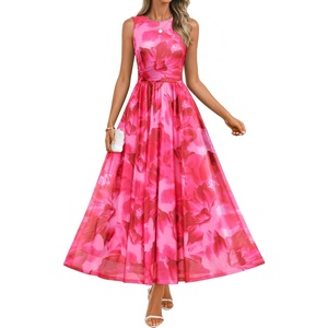 image:imageZESICA Womens Summer Sleeveless Floral Wedding Guest Maxi DressRose