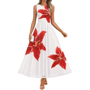 image:imageZESICA Womens Summer Sleeveless Floral Wedding Guest Maxi DressWhite