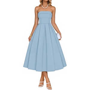 image:imageZESICA Womens Summer Strapless Cocktail Party DressesBlue