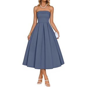 image:imageZESICA Womens Summer Strapless Cocktail Party DressesDustyblue