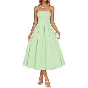 image:imageZESICA Womens Summer Strapless Cocktail Party DressesLightgreen