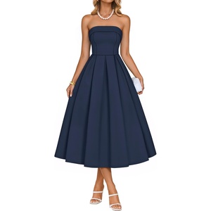 image:imageZESICA Womens Summer Strapless Cocktail Party DressesNavy