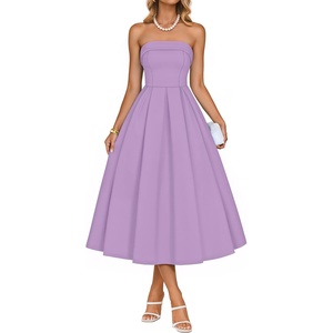 image:imageZESICA Womens Summer Strapless Cocktail Party DressesPurple