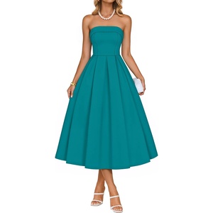 image:imageZESICA Womens Summer Strapless Cocktail Party DressesTeal