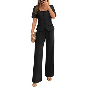image:imageZESICA Womens Two Pieces Suits Set Business Casual OutfitsBlack