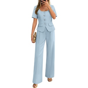 image:imageZESICA Womens Two Pieces Suits Set Business Casual OutfitsLight Blue