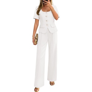 image:imageZESICA Womens Two Pieces Suits Set Business Casual OutfitsWhite