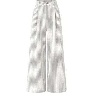 image:imageZESICA Womens Wide Leg Striped Business Work Palazzo PantsWhite