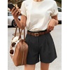 image:imageZESICA Dressy Shorts for Women 2026 Summer Wide Leg ShortsBlackstripe
