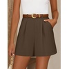 image:imageZESICA Dressy Shorts for Women 2026 Summer Wide Leg ShortsBrown