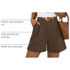 image:imageZESICA Dressy Shorts for Women 2026 Summer Wide Leg ShortsBrown