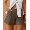 image:imageZESICA Dressy Shorts for Women 2026 Summer Wide Leg ShortsBrown