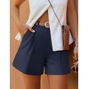 image:imageZESICA Dressy Shorts for Women 2026 Summer Wide Leg ShortsNavy