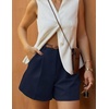 image:imageZESICA Dressy Shorts for Women 2026 Summer Wide Leg ShortsNavy