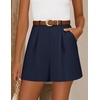 image:imageZESICA Dressy Shorts for Women 2026 Summer Wide Leg ShortsNavy