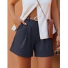 image:imageZESICA Dressy Shorts for Women 2026 Summer Wide Leg ShortsNavystripe