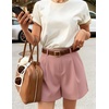 image:imageZESICA Dressy Shorts for Women 2026 Summer Wide Leg ShortsPink